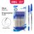 Finepoint Ballpoint Pen 0.7mm Blue Ink Transparent Barrel Blister Card 7's