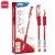 Daily Gel Pen 0.5Mm Red Ink Transparent Barrel With Grip