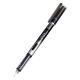 Think Roller Pen Needle Tip:0.5Mm Black Ink Solid Barrel Black And Silver