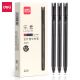 Gel Pen 0.5Mm Needle Tip Black Ink Transparent Black Barrel
